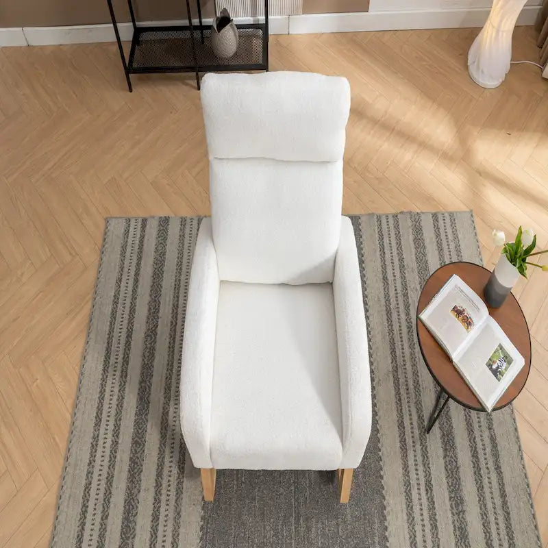Fauteuil à bascule en tissu Teddy