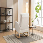 Fauteuil à bascule en tissu Teddy