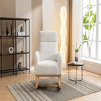 Fauteuil à bascule en tissu Teddy