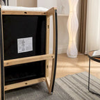 Fauteuil à bascule en tissu Teddy