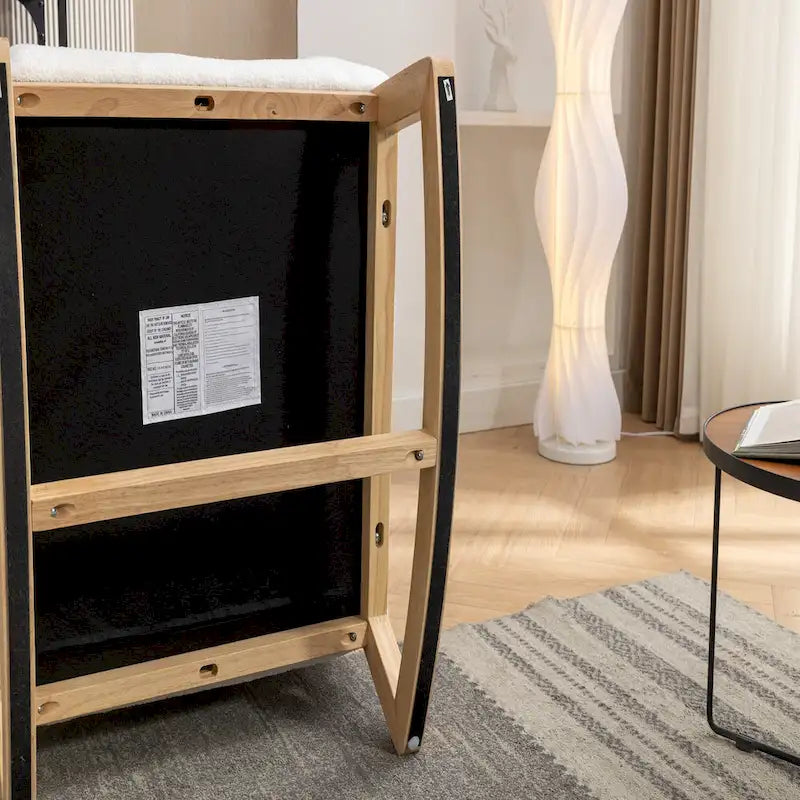 Fauteuil à bascule en tissu Teddy