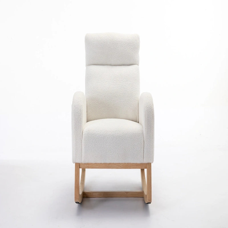 Fauteuil à bascule en tissu Teddy