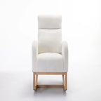 Fauteuil à bascule en tissu Teddy