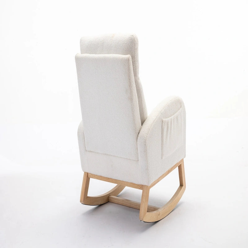 Fauteuil à bascule en tissu Teddy