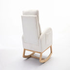 Fauteuil à bascule en tissu Teddy