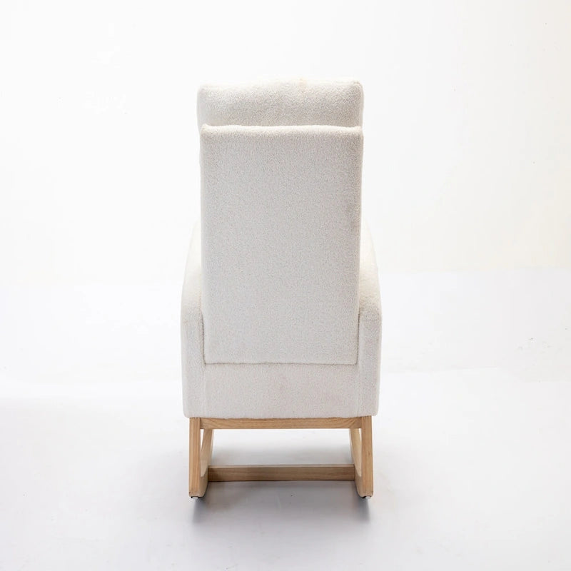 Fauteuil à bascule en tissu Teddy