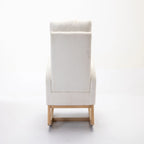 Fauteuil à bascule en tissu Teddy