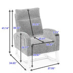 Fauteuil à bascule en tissu Teddy