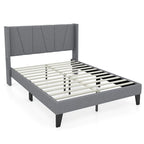 Cadre de lit rembourré grand format avec poches élastiques pour matelas