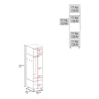 16 Armoire moderne à une porte avec trois étagères, roulettes et tringle de suspension pour chambre à coucher