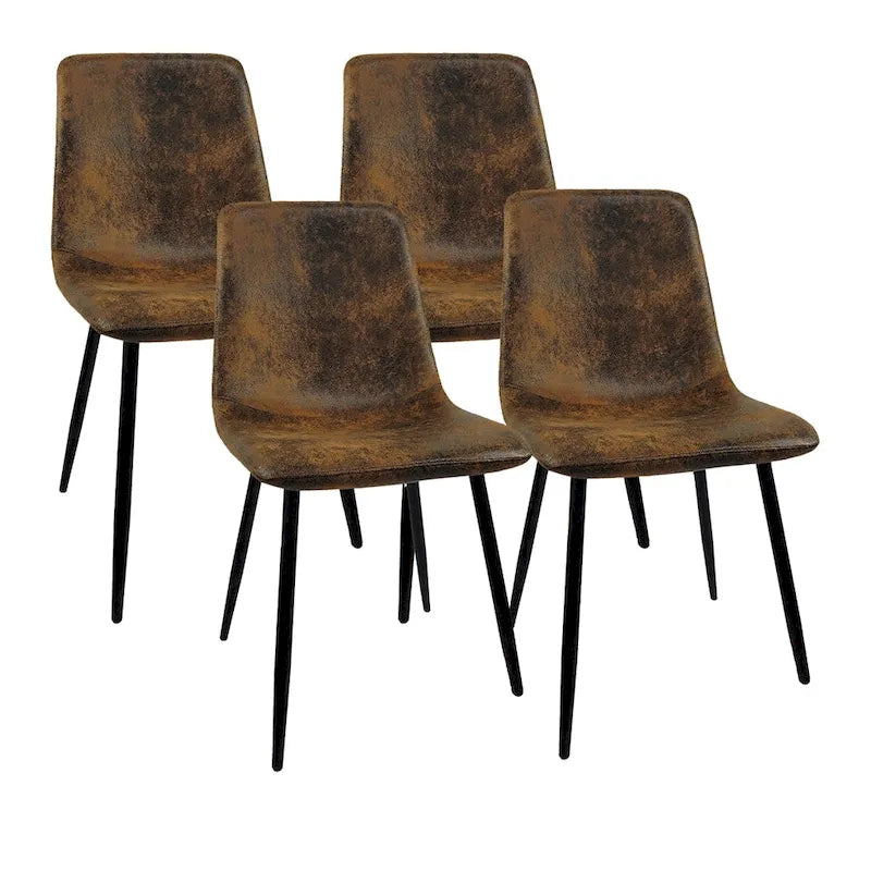 Chaises de salle à manger d'appoint rembourrées modernes (lot de 4)
