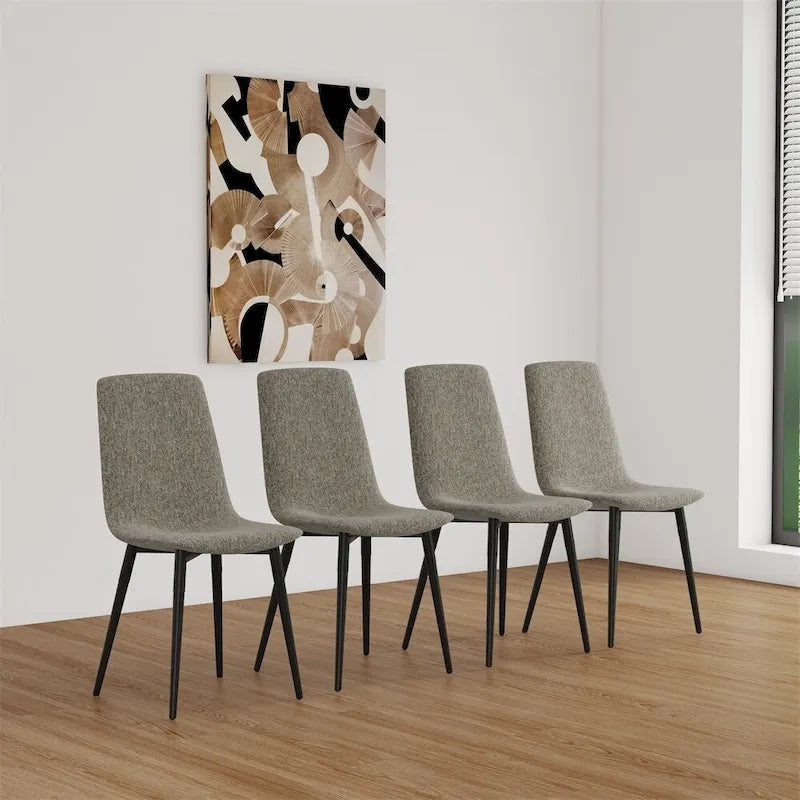 Chaises de salle à manger d'appoint rembourrées modernes (lot de 4)