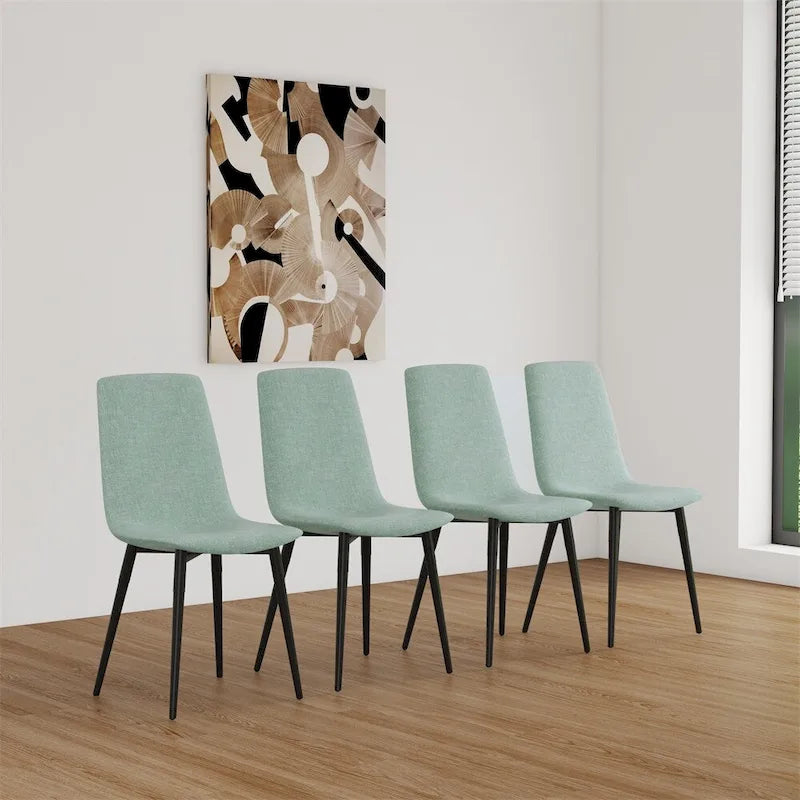 Chaises de salle à manger d'appoint rembourrées modernes (lot de 4)