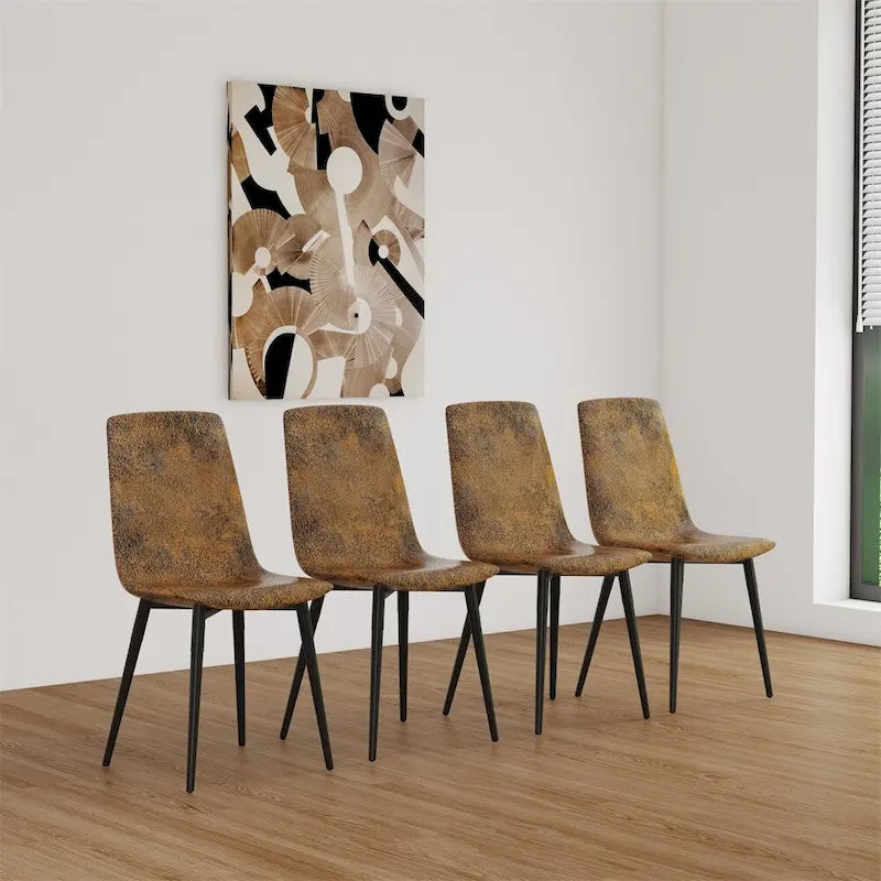 Chaises de salle à manger d'appoint rembourrées modernes (lot de 4)