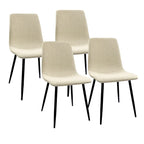 Chaises de salle à manger d'appoint rembourrées modernes (lot de 4)