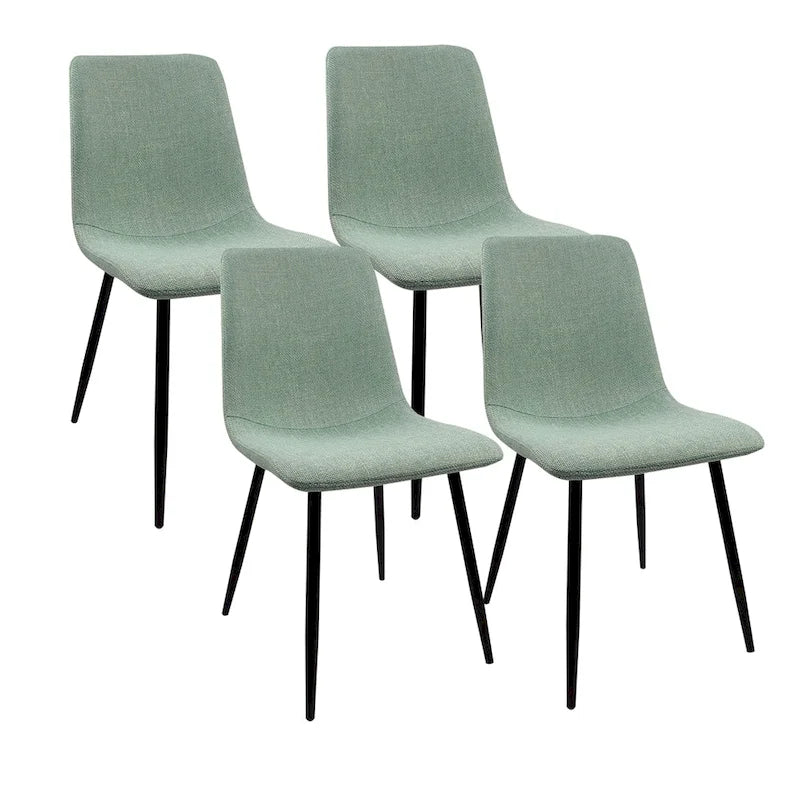 Chaises de salle à manger d'appoint rembourrées modernes (lot de 4)