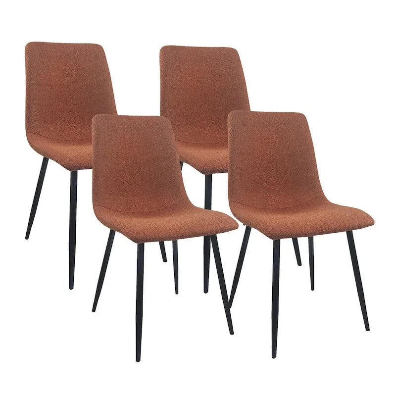 Chaises de salle à manger d'appoint rembourrées modernes (lot de 4)