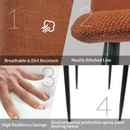 Chaises de salle à manger d'appoint rembourrées modernes (lot de 4)