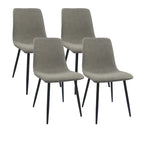 Chaises de salle à manger d'appoint rembourrées modernes (lot de 4)