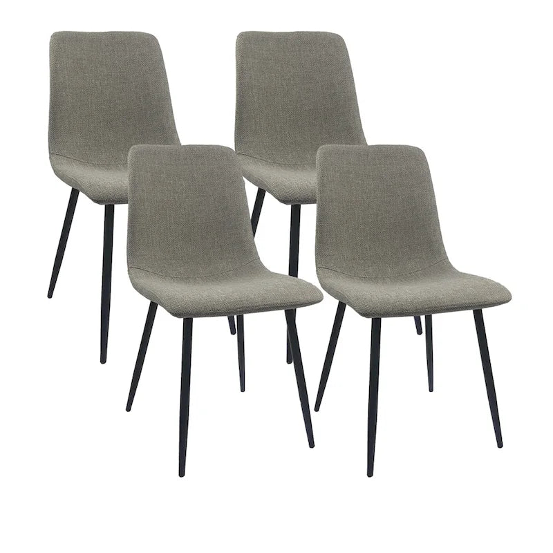 Chaises de salle à manger d'appoint rembourrées modernes (lot de 4)
