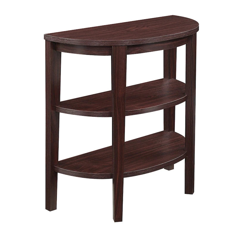 Console demi-cercle Newport avec étagères de 