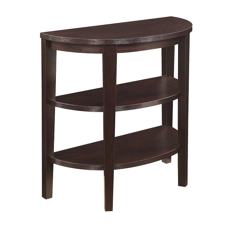 Console demi-cercle Newport avec étagères de 