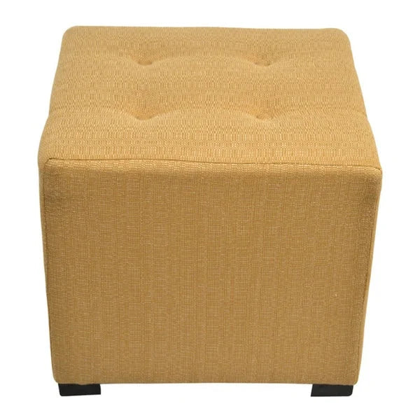 Pouffe carré capitonné 4 boutons