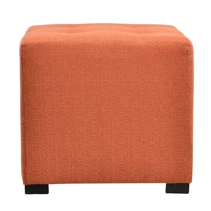 Pouffe carré capitonné 4 boutons