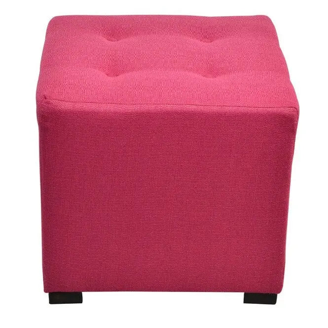 Pouffe carré capitonné 4 boutons