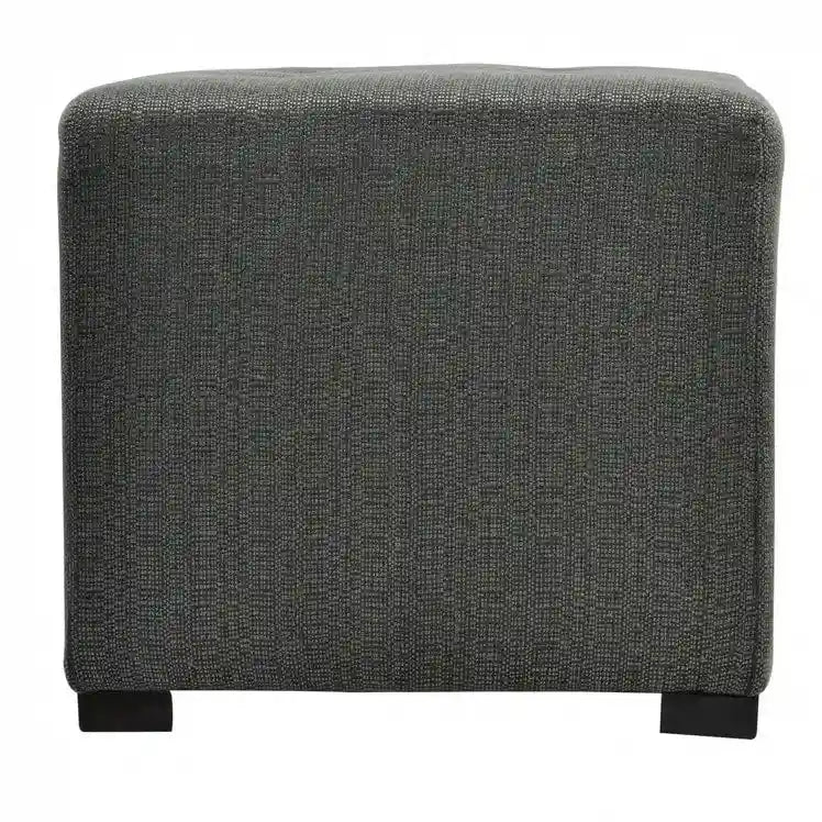 Pouffe carré capitonné 4 boutons