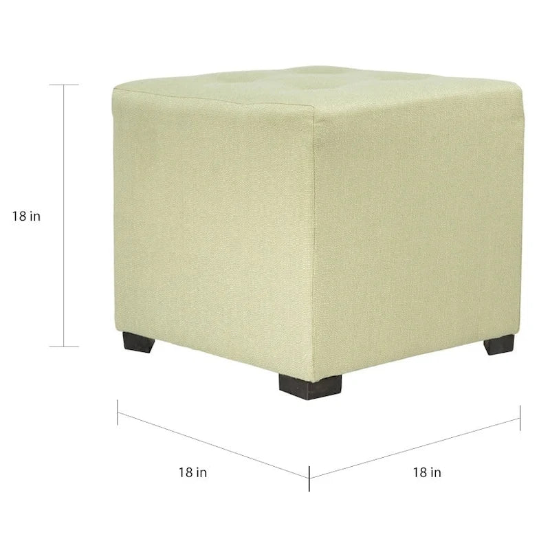 Pouffe carré capitonné 4 boutons