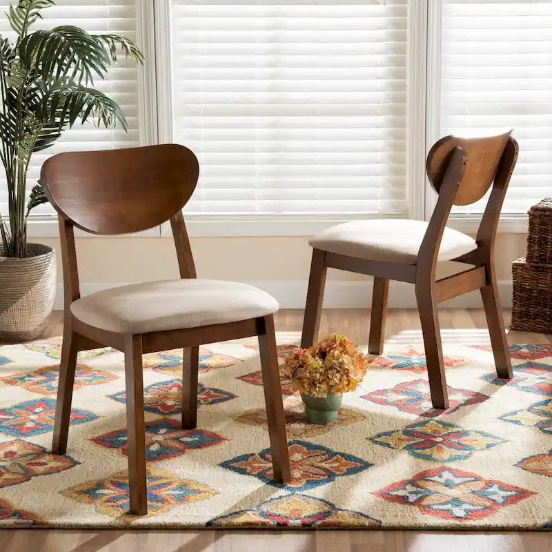 Ensemble de 2 chaises de salle à manger style milieu de siècle