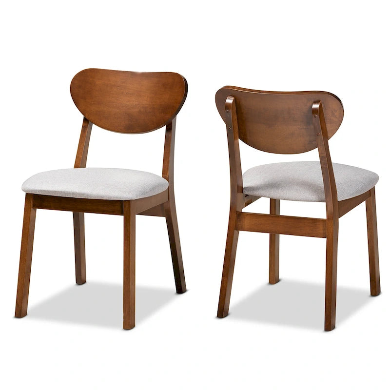 Ensemble de 2 chaises de salle à manger style milieu de siècle