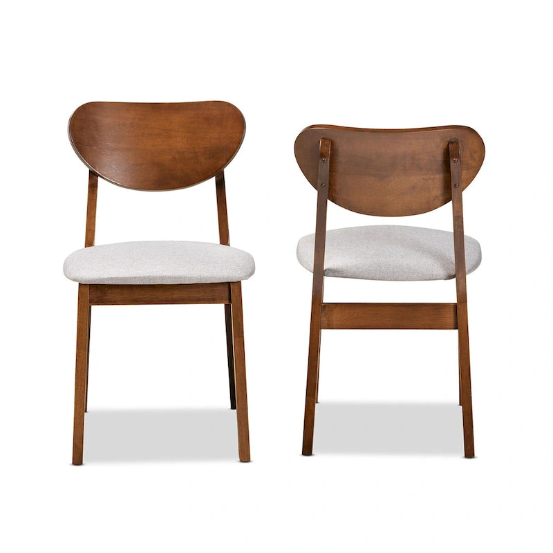 Ensemble de 2 chaises de salle à manger style milieu de siècle