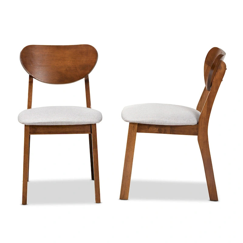 Ensemble de 2 chaises de salle à manger style milieu de siècle