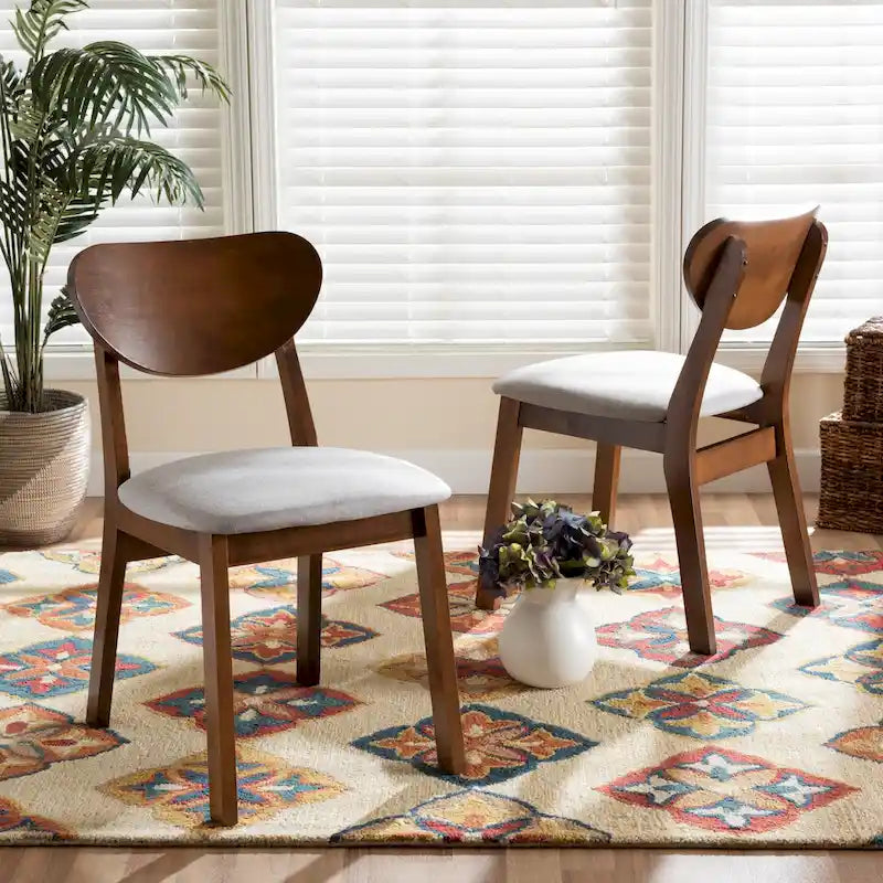Ensemble de 2 chaises de salle à manger style milieu de siècle