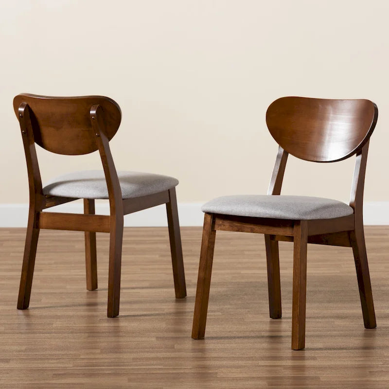 Ensemble de 2 chaises de salle à manger style milieu de siècle