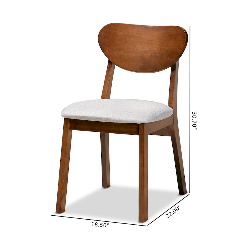 Ensemble de 2 chaises de salle à manger style milieu de siècle