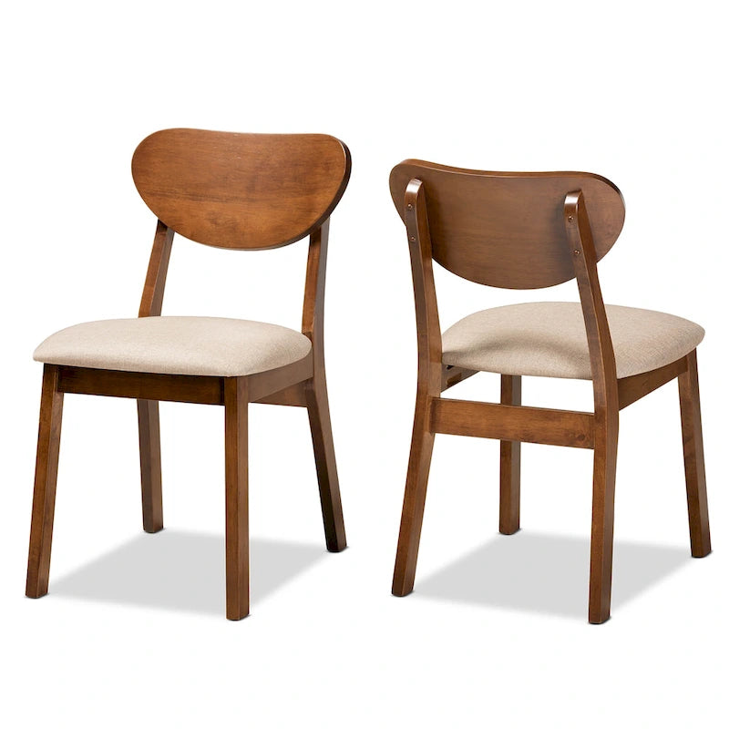 Ensemble de 2 chaises de salle à manger style milieu de siècle