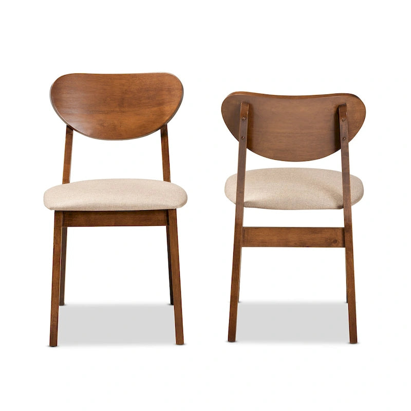 Ensemble de 2 chaises de salle à manger style milieu de siècle