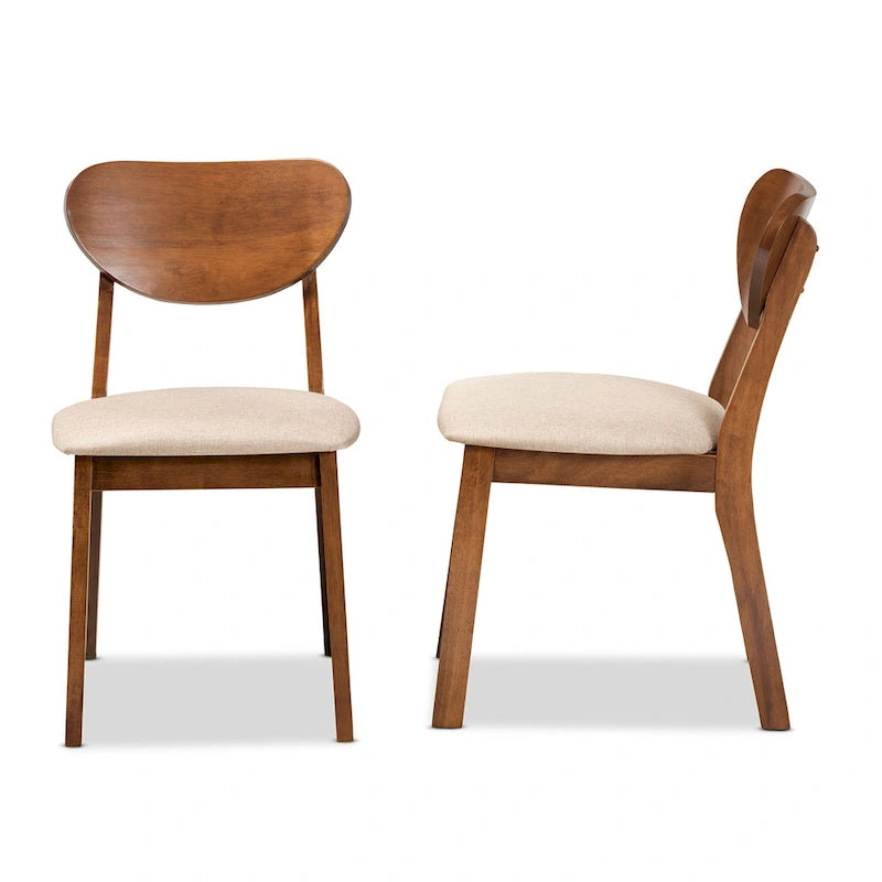 Ensemble de 2 chaises de salle à manger style milieu de siècle