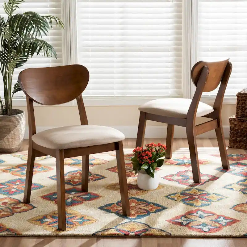 Ensemble de 2 chaises de salle à manger style milieu de siècle