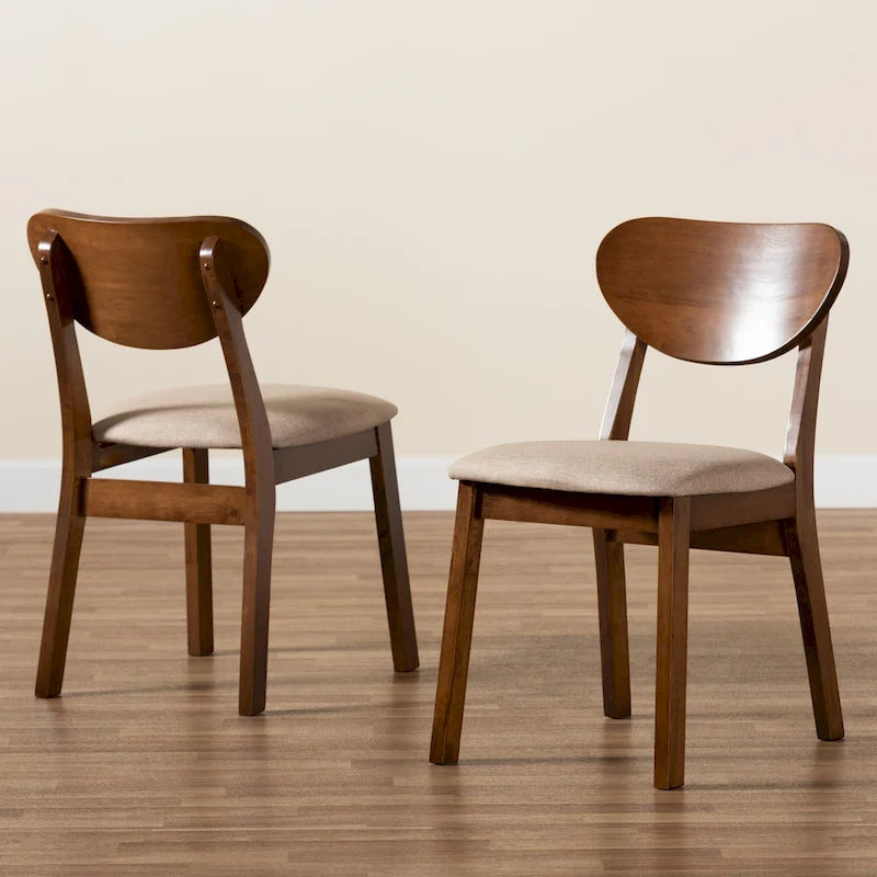 Ensemble de 2 chaises de salle à manger style milieu de siècle