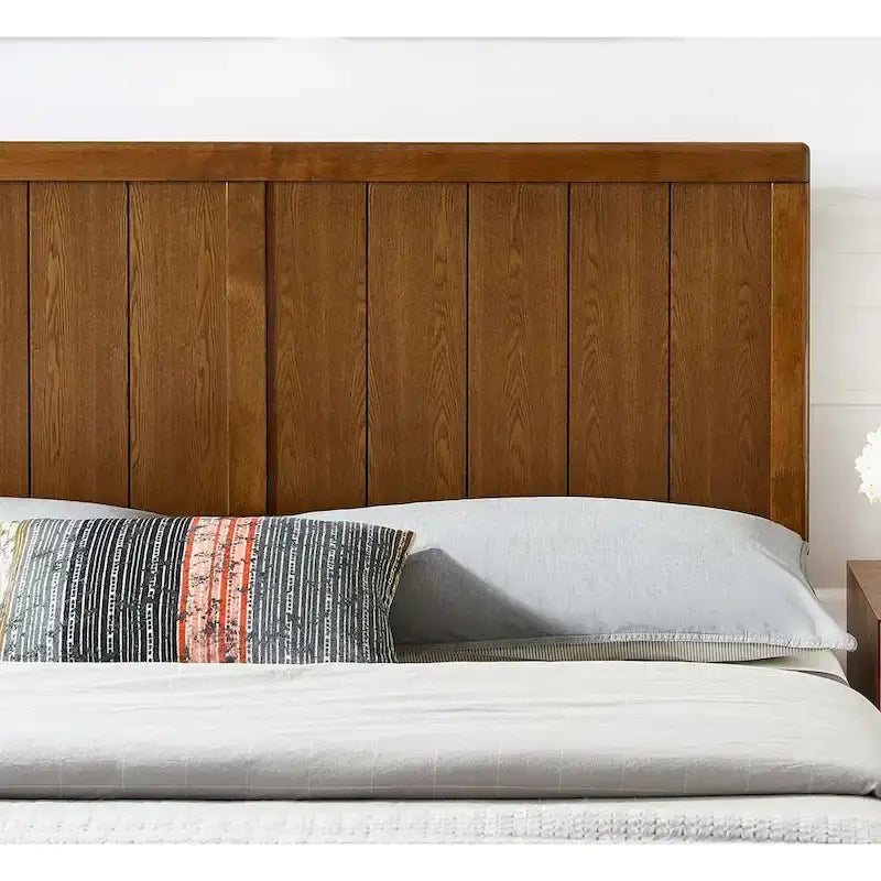 Tête de lit en bois de noyer grand format style rustique