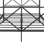 Structure de lit plateforme en métal avec baldaquin en X