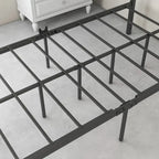 Structure de lit plateforme en métal avec baldaquin en X