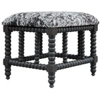 Petit banc en similicuir vache