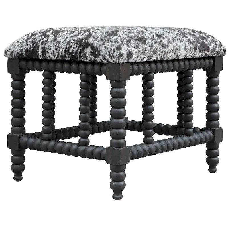 Petit banc en similicuir vache