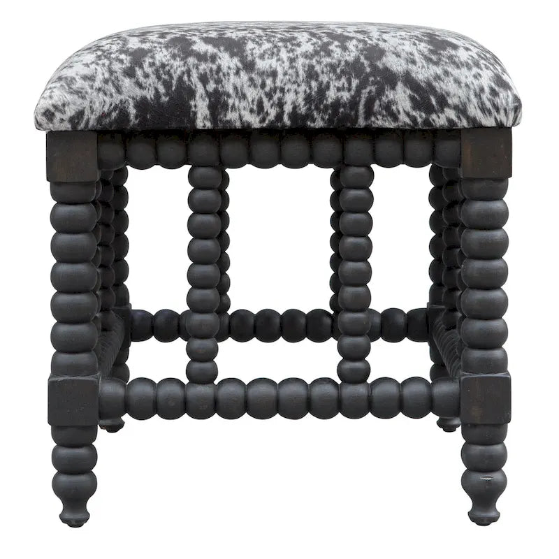 Petit banc en similicuir vache