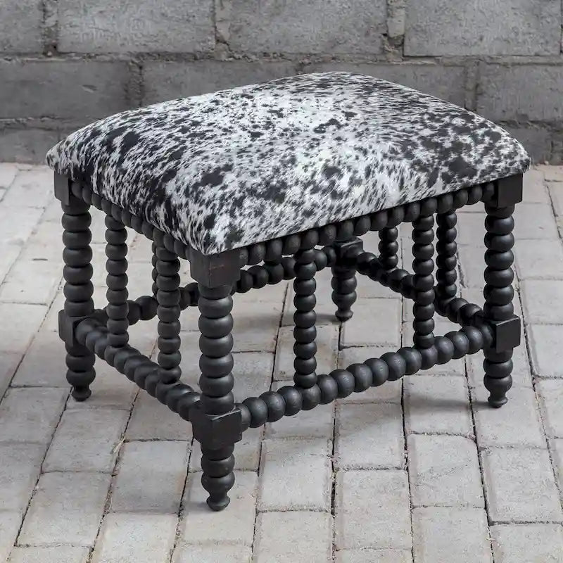 Petit banc en similicuir vache